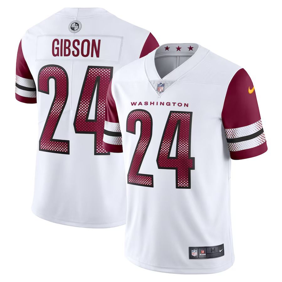 Men Washington Commanders #24 Antonio Gibson Nike White Vapor Limited NFL Jersey